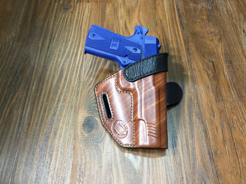 Custom Leather Holster for 1911 handgun pistol compact ultra government .45acp .45 colt kimber sig